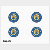 Elizabeth New Jersey Ovale Sticker (Vel)
