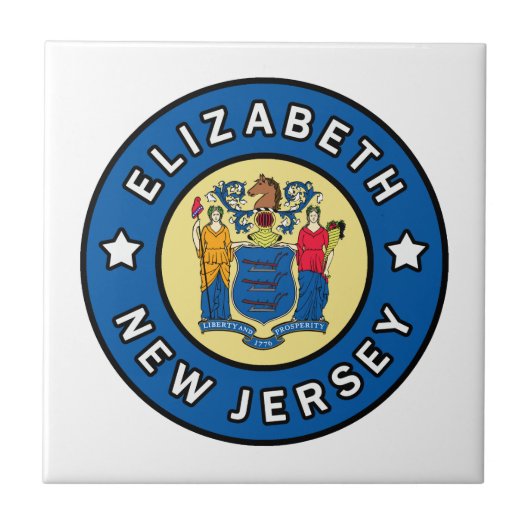 Elizabeth New Jersey Tegeltje (Voorkant)