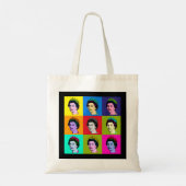 Elizabeth Nine Square Tiles Pop Art Queen of Engla Tote Bag (Achterkant)