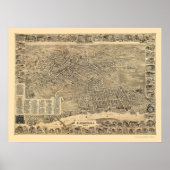 Elizabeth, NJ Panoramic Map - 1898 Poster (Voorkant)
