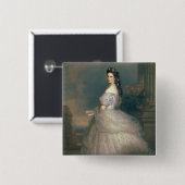 Elizabeth of Bavaria Vierkante Button 5,1 Cm (Voorkant /achterkant)