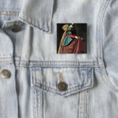 Elizabeth of Portugal 1640 Vierkante Button 5,1 Cm (In situ)