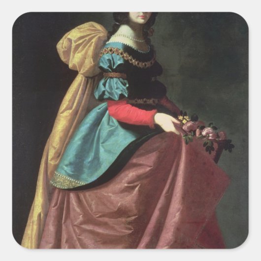 Elizabeth of Portugal 1640 Vierkante Sticker (Voorkant)