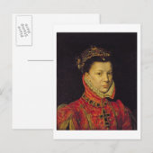 Elizabeth of Valois (1545-68) 1570 (olie op canvas Briefkaart (Voorkant / Achterkant)