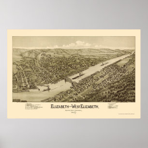 Elizabeth, PA Panorama - 1897 Poster