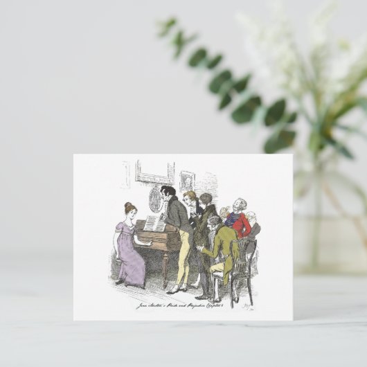 Elizabeth Performs - Jane Austen Pride & Prejudice Briefkaart (Staand voorkant)