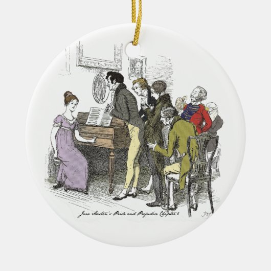 Elizabeth Performs - Jane Austen Pride & Prejudice Keramisch Ornament (Voorkant)