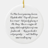 Elizabeth Performs - Jane Austen Pride & Prejudice Keramisch Ornament (Achterkant)