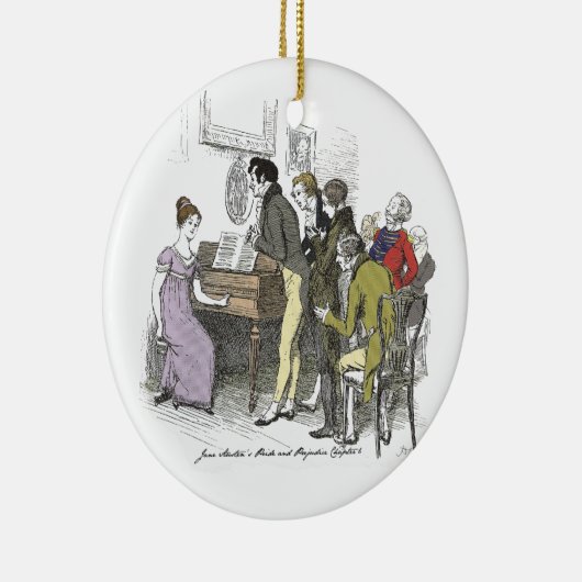 Elizabeth Performs - Jane Austen Pride & Prejudice Keramisch Ornament (Rechts)