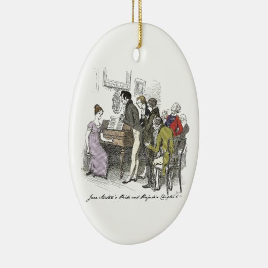 Elizabeth Performs - Jane Austen Pride & Prejudice Keramisch Ornament (Rechts)