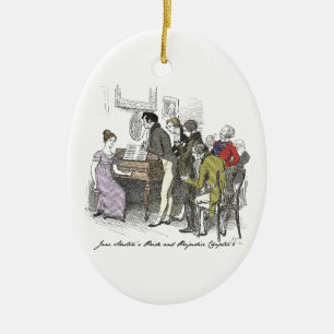 Elizabeth Performs - Jane Austen Pride & Prejudice Keramisch Ornament