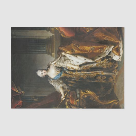 Elizabeth Petrovna door Louis Tocque Tissuepapier (Voorkant)