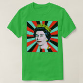 Elizabeth Queen of England Retro Sun Queen T-shirt (Design voorkant)