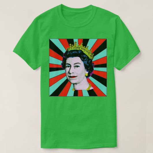 Elizabeth Queen of England Retro Sun Queen T-shirt (Design voorkant)