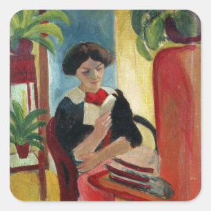 Elizabeth Reading Vierkante Sticker