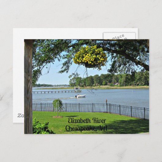 Elizabeth River, Chesapeake, Virginia Briefkaart (Voorkant / Achterkant)