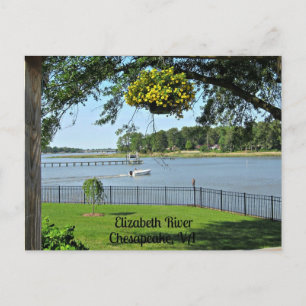 Elizabeth River, Chesapeake, Virginia Briefkaart
