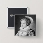 Elizabeth Stuart, koningin van Bohemia Vierkante Button 5,1 Cm (Voorkant /achterkant)