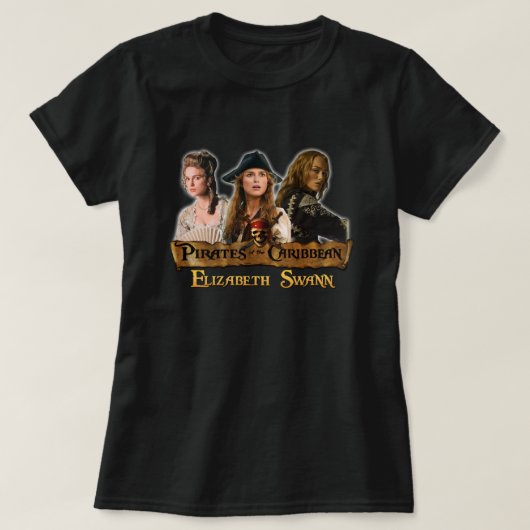 Elizabeth Swann Pirates van het caraïbische gedenk T-shirt (Design voorkant)