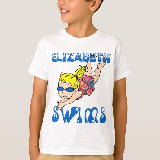 Elizabeth Swims T-Shirt (Voorkant)