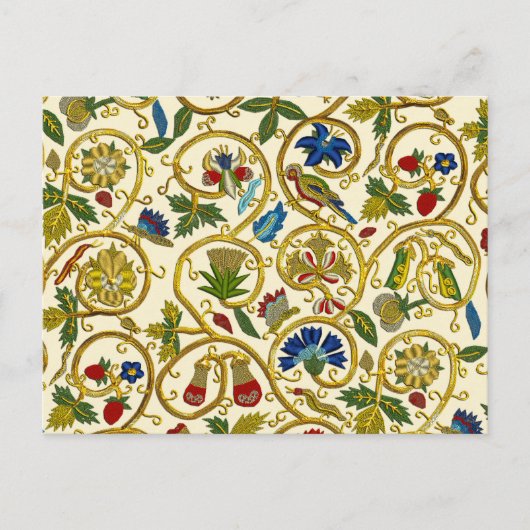 Elizabeth Swirl Embroideries - Goldwork imitatie Briefkaart (Voorkant)