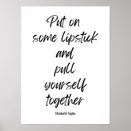 Elizabeth Taylor Inspirerend Motivatie offertes Poster