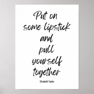 Elizabeth Taylor Inspirerend Motivatie offertes Poster