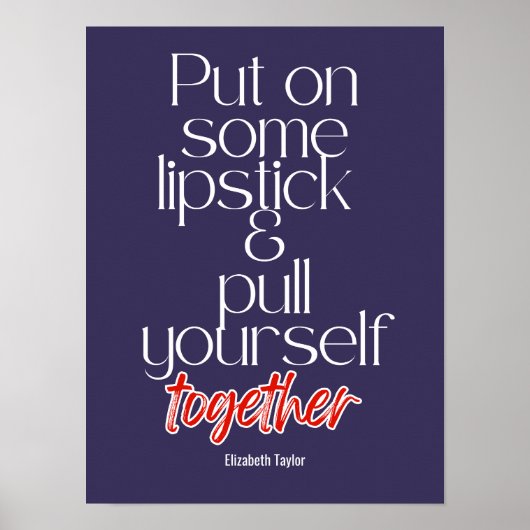 Elizabeth Taylor Inspirerend Motivatie offertes Poster (Voorkant)