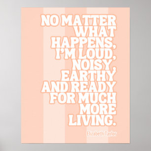 Elizabeth Taylor Inspirerend Motivatie offertes Poster