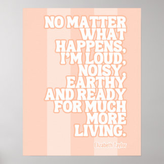 Elizabeth Taylor Inspirerend Motivatie offertes Poster