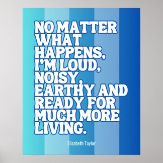 Elizabeth Taylor Inspirerend Motivatie offertes Poster