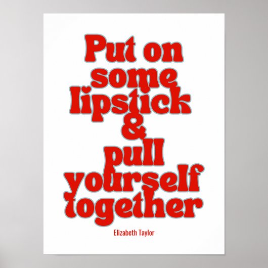 Elizabeth Taylor Inspirerend Motivatie offertes Poster (Voorkant)