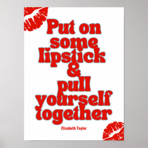 Elizabeth Taylor Inspirerend Motivatie offertes Poster