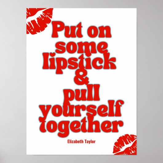 Elizabeth Taylor Inspirerend Motivatie offertes Poster (Voorkant)