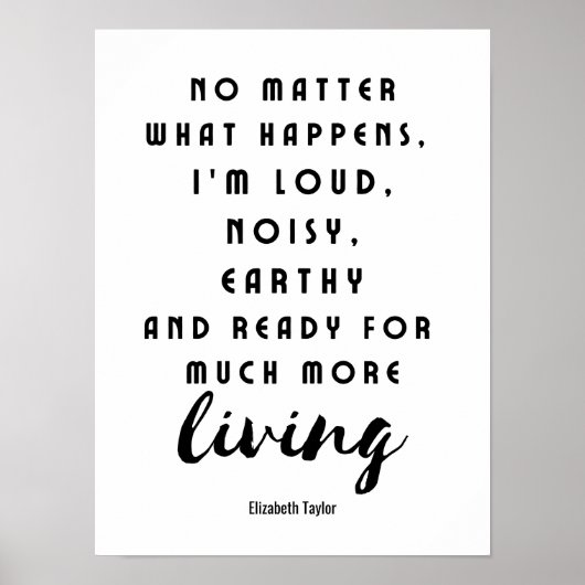 Elizabeth Taylor Inspirerend Motivatie offertes Poster (Voorkant)