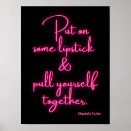 Elizabeth Taylor Inspirerend Motivatie offertes Poster