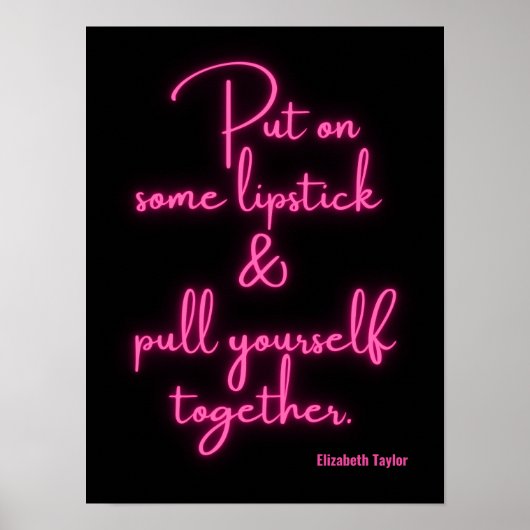 Elizabeth Taylor Inspirerend Motivatie offertes Poster (Voorkant)