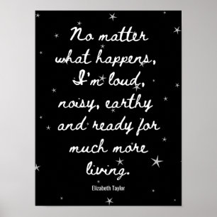 Elizabeth Taylor Inspirerend Motivatie offertes Poster