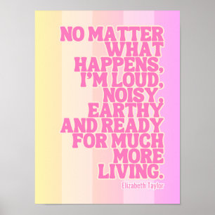 Elizabeth Taylor Inspirerend Motivatie offertes Poster