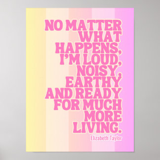 Elizabeth Taylor Inspirerend Motivatie offertes Poster