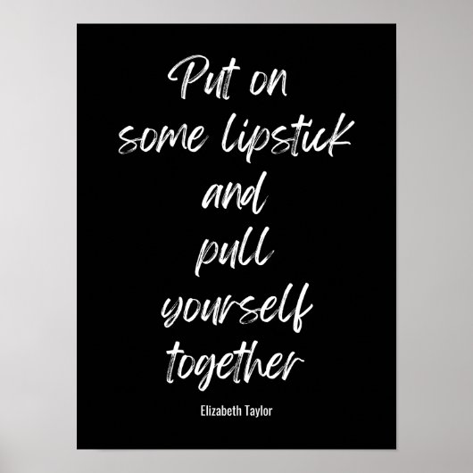 Elizabeth Taylor Inspirerend Motivatie offertes Poster (Voorkant)