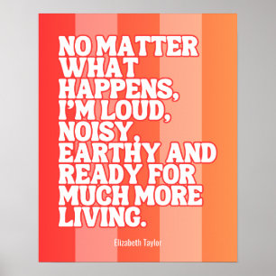 Elizabeth Taylor Inspirerend Motivatie offertes Poster