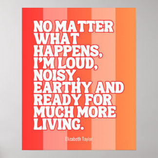 Elizabeth Taylor Inspirerend Motivatie offertes Poster