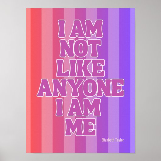 Elizabeth Taylor Self Love Inspirerend Quote Poster (Voorkant)