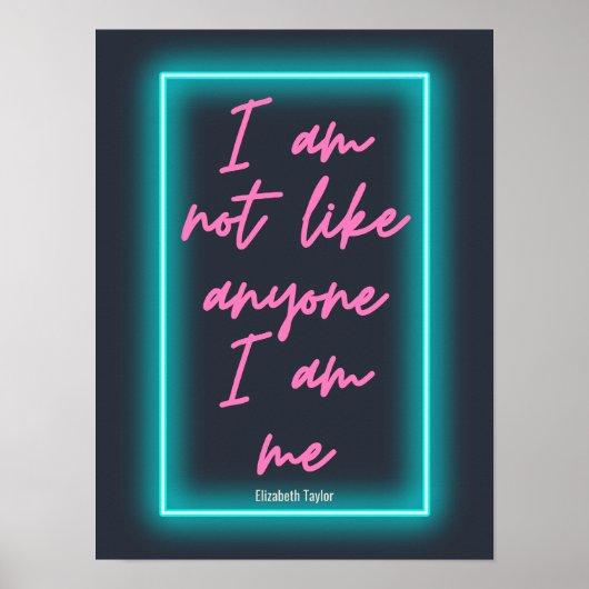 Elizabeth Taylor Self Love Inspirerend Quote Poster (Voorkant)