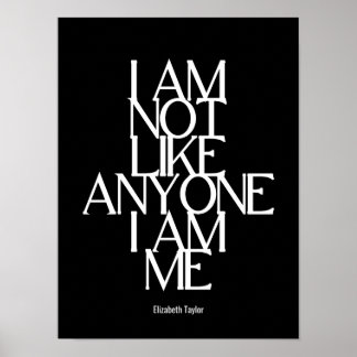 Elizabeth Taylor Self Love Inspirerend Quote Poster