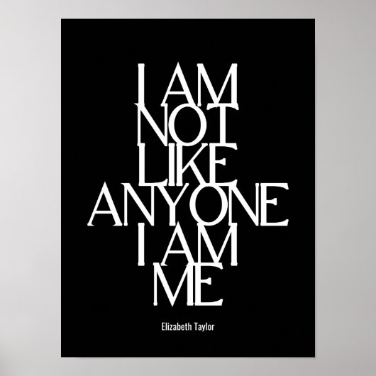 Elizabeth Taylor Self Love Inspirerend Quote Poster (Voorkant)