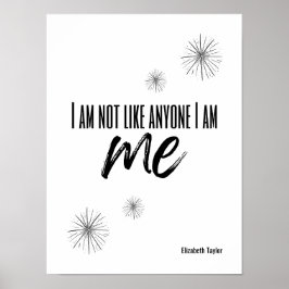 Elizabeth Taylor Self Love Inspirerend Quote Poster