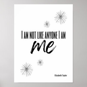 Elizabeth Taylor Self Love Inspirerend Quote Poster