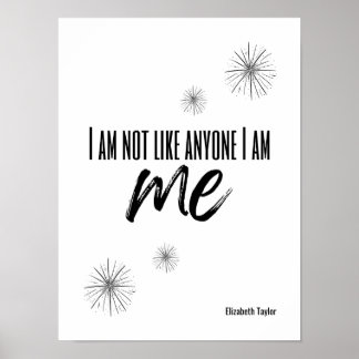 Elizabeth Taylor Self Love Inspirerend Quote Poster